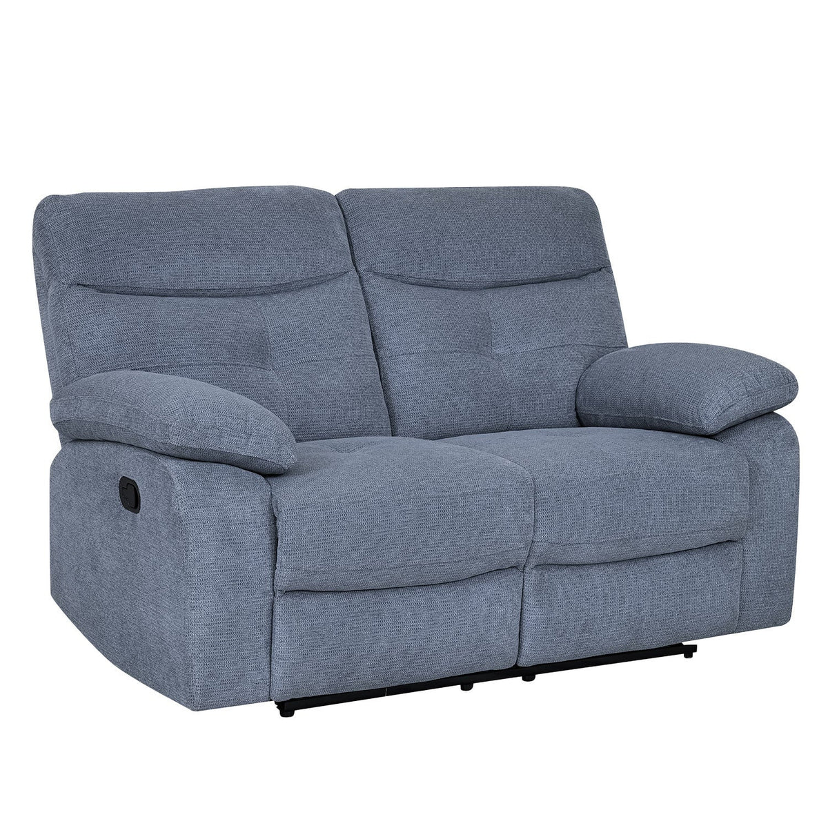 Sofá reclinable 2 cuerpos Génova gris oscuro