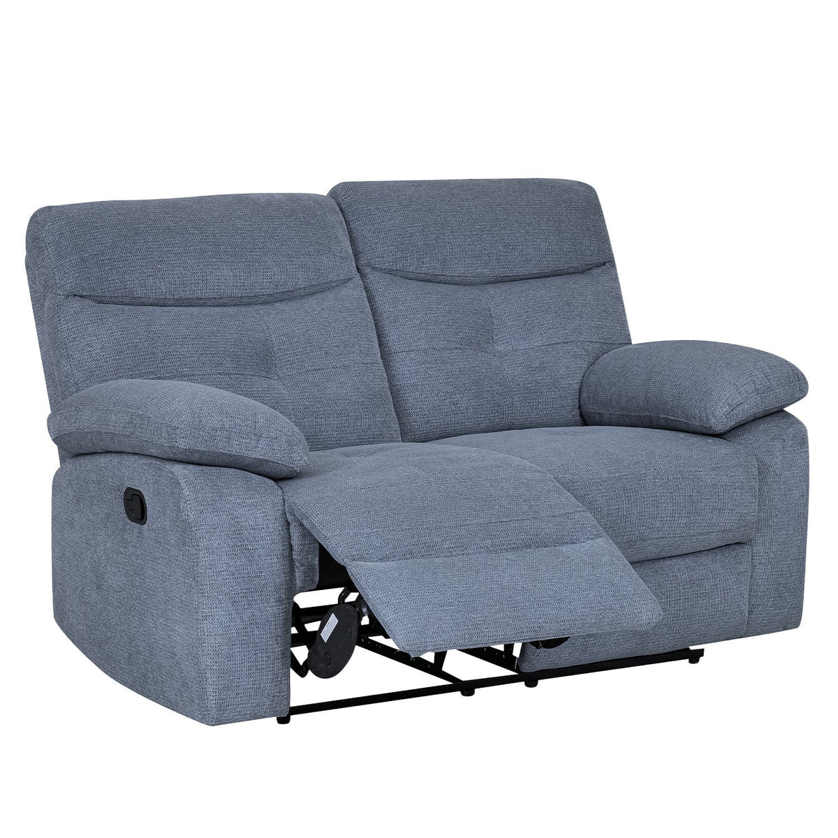 Sofá reclinable 2 cuerpos Génova gris oscuro