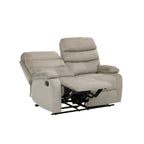 Sofá reclinable 2 cuerpos Logan gris claro
