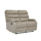 Sofá reclinable 2 cuerpos Logan gris claro