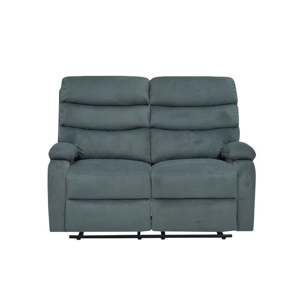 Sofá reclinable 2 cuerpos Logan gris oscuro