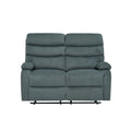 Sofá reclinable 2 cuerpos Logan gris oscuro