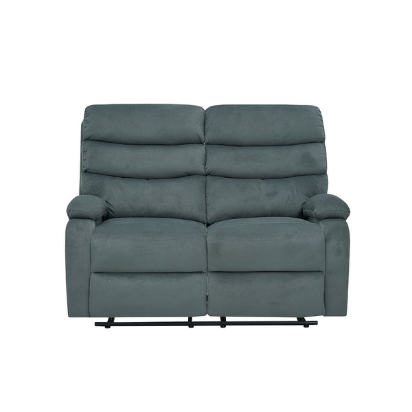 Sofá reclinable 2 cuerpos Logan gris oscuro