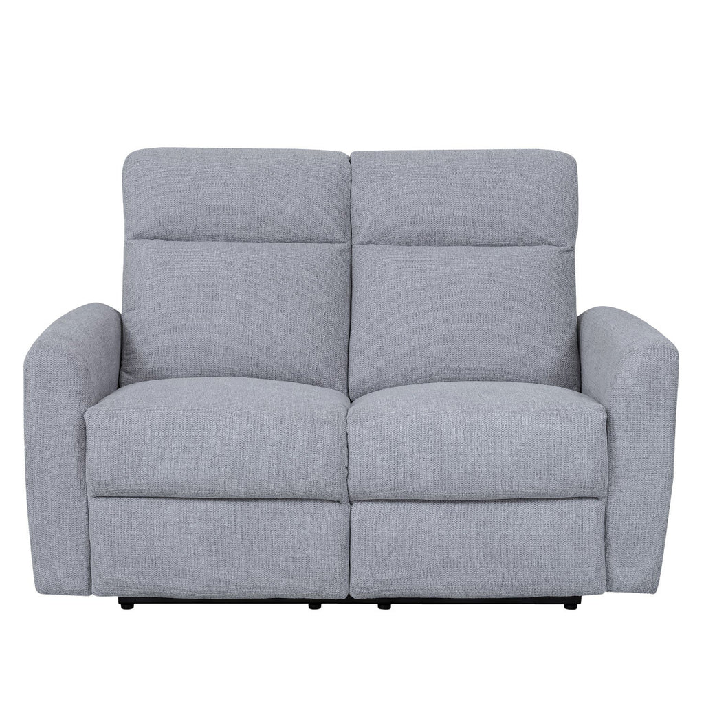 Sofá reclinable 2 cuerpos Milán gris claro