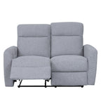 Sofá reclinable 2 cuerpos Milán gris claro