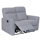 Sofá reclinable 2 cuerpos Milán gris claro