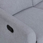 Sofá reclinable 2 cuerpos Milán gris claro