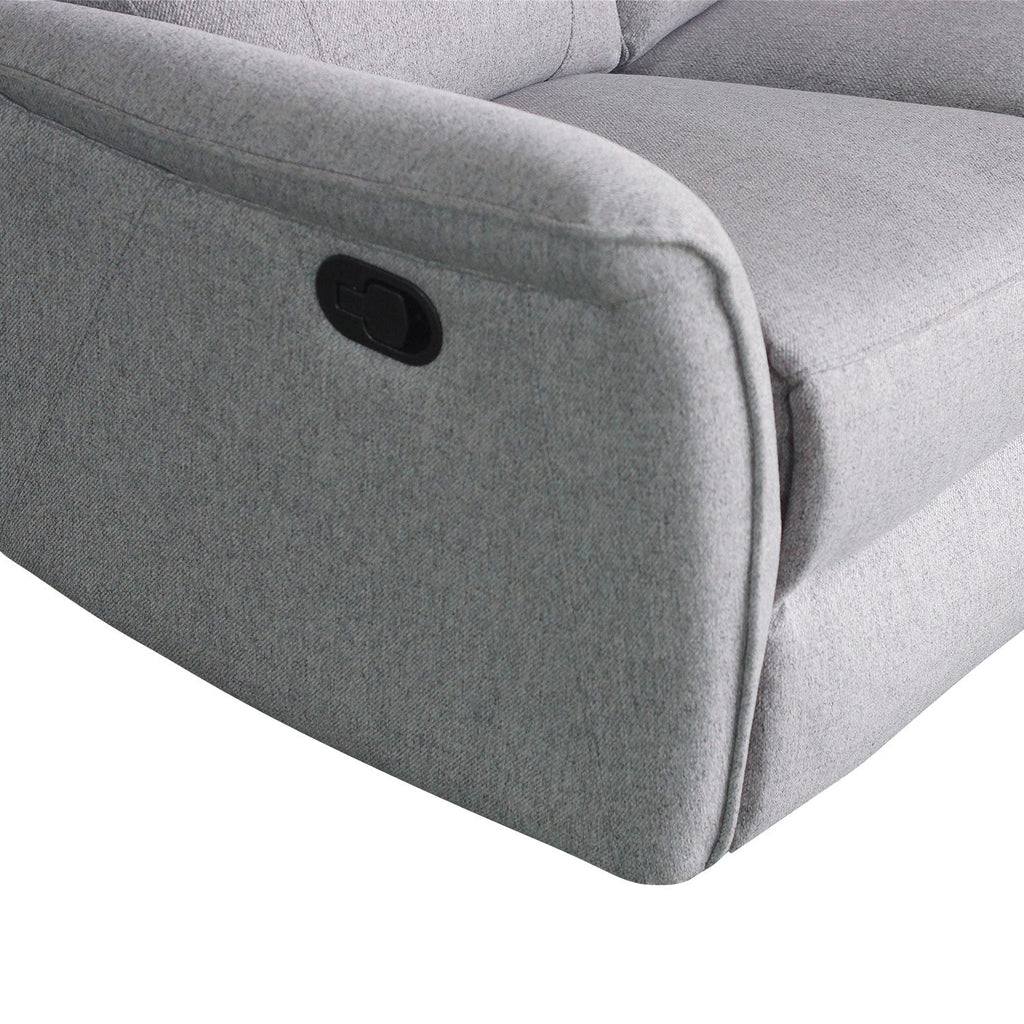 Sofá reclinable 2 cuerpos Milos gris