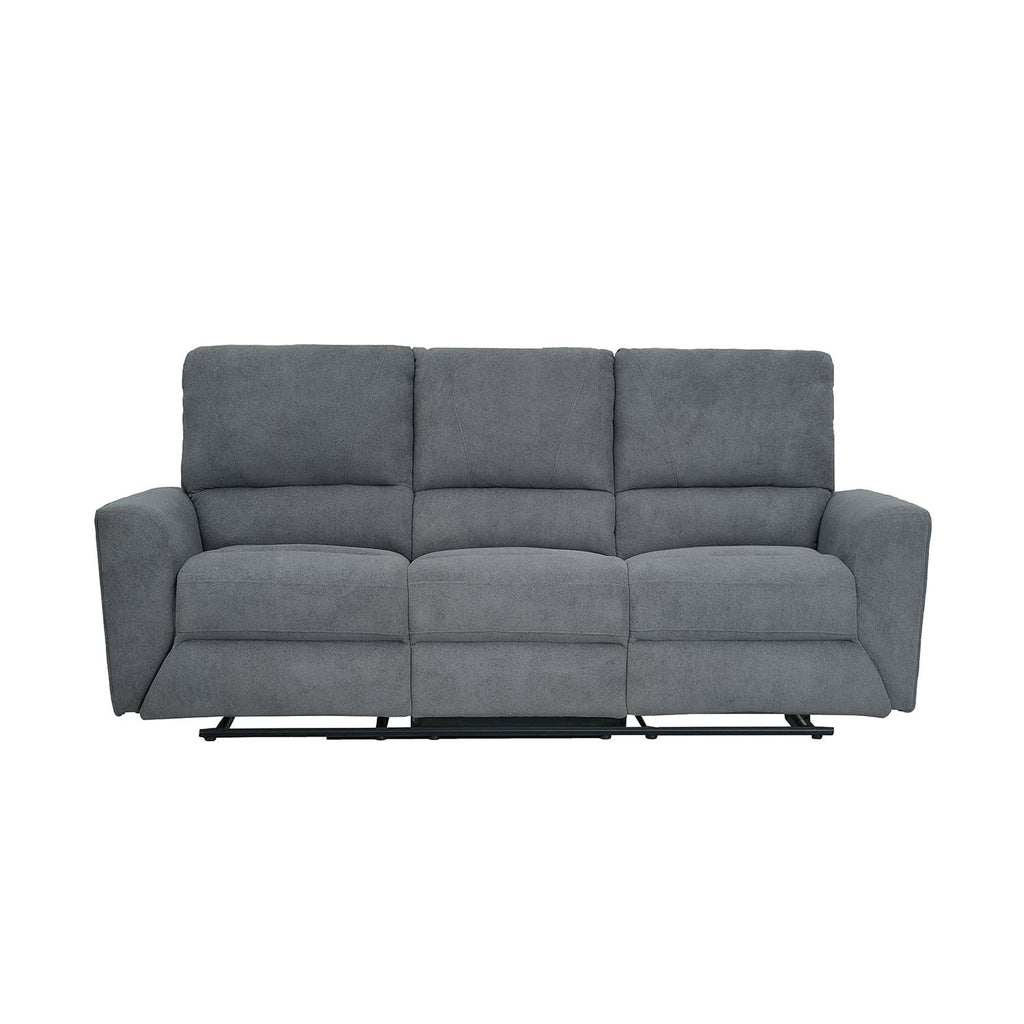 Sofá reclinable 3 cuerpos Alaska gris oscuro