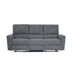 Sofá reclinable 3 cuerpos Alaska gris oscuro