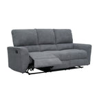 Sofá reclinable 3 cuerpos Alaska gris oscuro