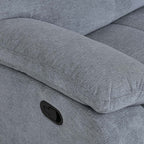 Sofá reclinable 3 cuerpos Génova gris claro