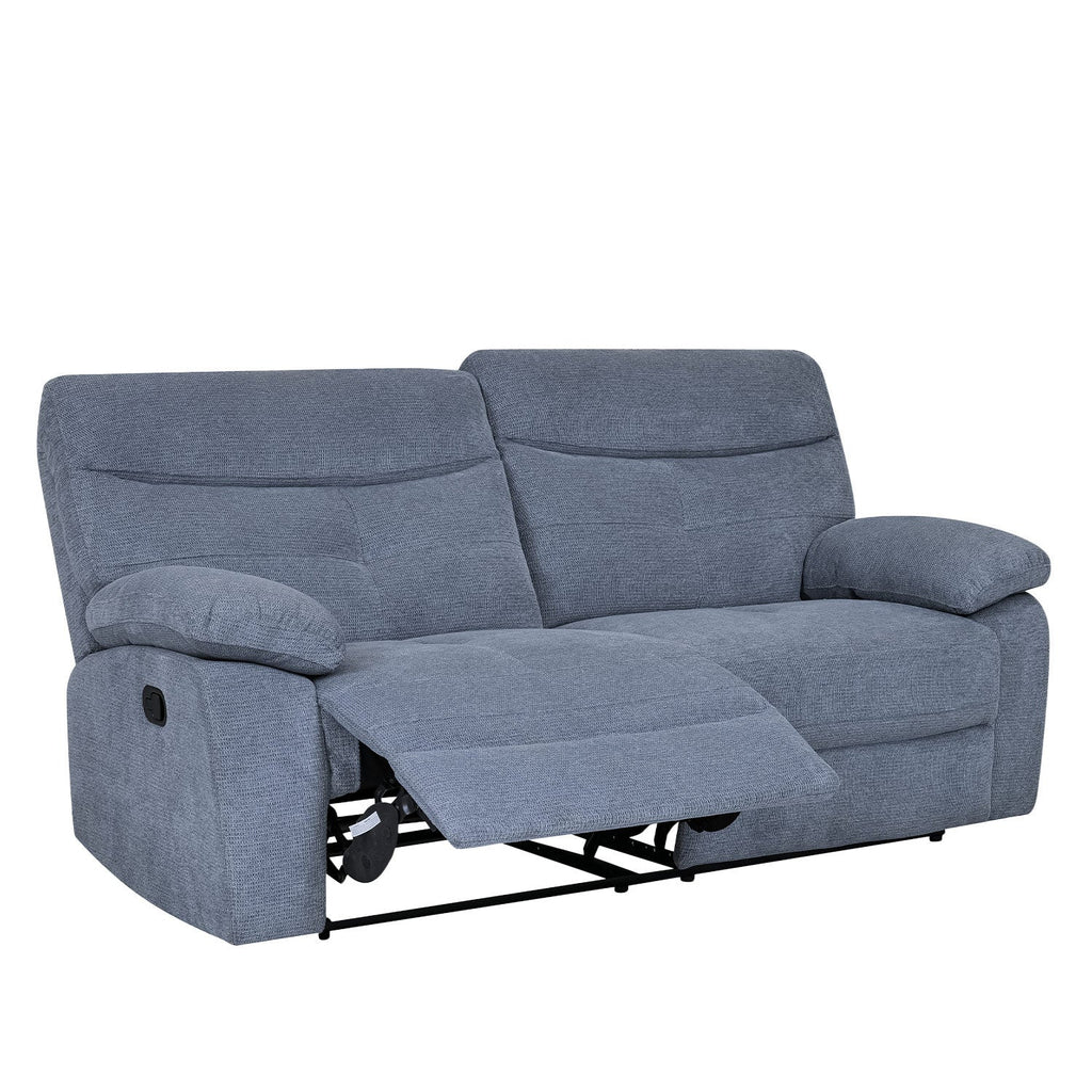 Sofá reclinable 3 cuerpos Génova gris oscuro