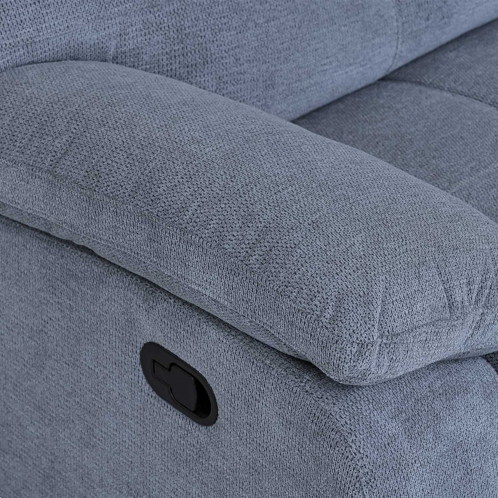 Sofá reclinable 3 cuerpos Génova gris oscuro