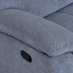 Sofá reclinable 3 cuerpos Génova gris oscuro