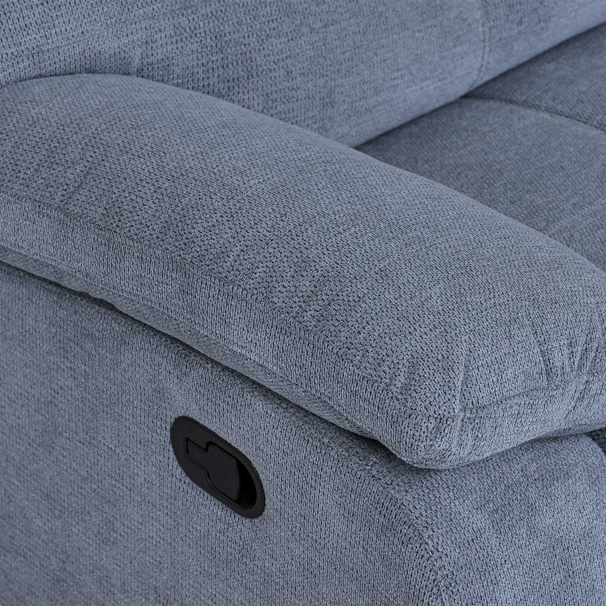 Sofá reclinable 3 cuerpos Génova gris oscuro