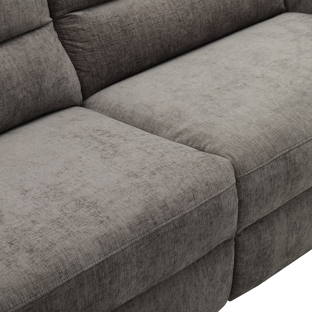 Sofá reclinable 3 cuerpos Lima gris oscuro