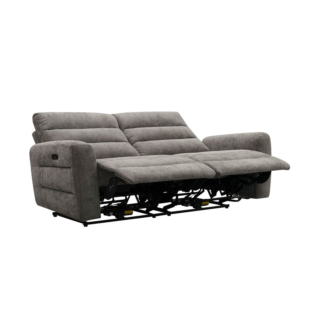 Sofá reclinable 3 cuerpos Lima gris oscuro