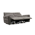 Sofá reclinable 3 cuerpos Lima gris oscuro