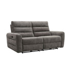 Sofá reclinable 3 cuerpos Lima gris oscuro