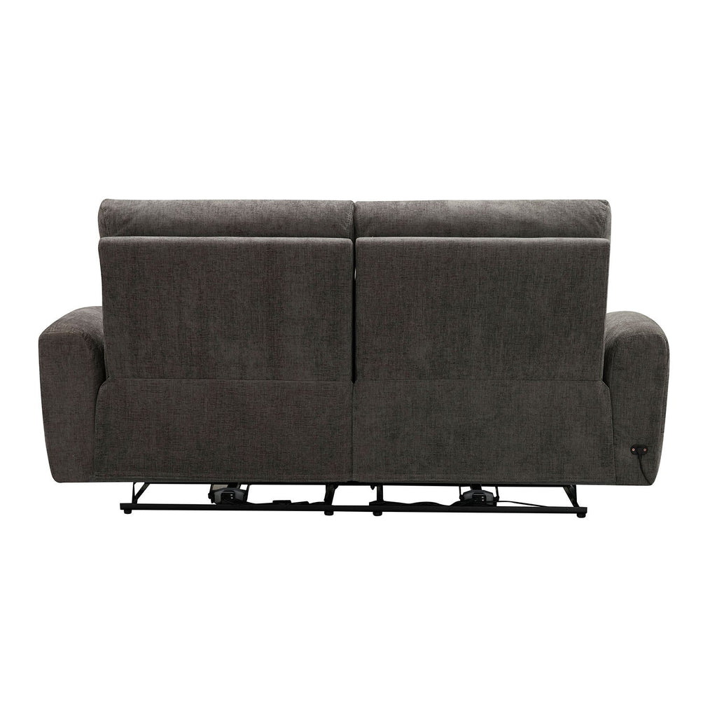 Sofá reclinable 3 cuerpos Lima gris oscuro
