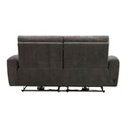 Sofá reclinable 3 cuerpos Lima gris oscuro