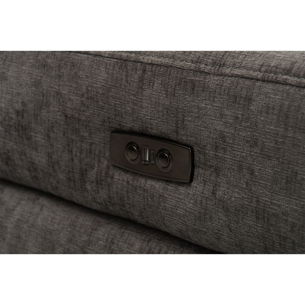 Sofá reclinable 3 cuerpos Lima gris oscuro