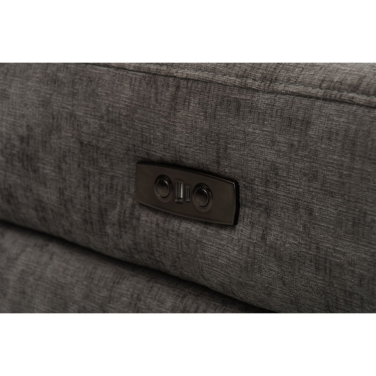 Sofá reclinable 3 cuerpos Lima gris oscuro