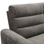 Sofá reclinable 3 cuerpos Lima gris oscuro