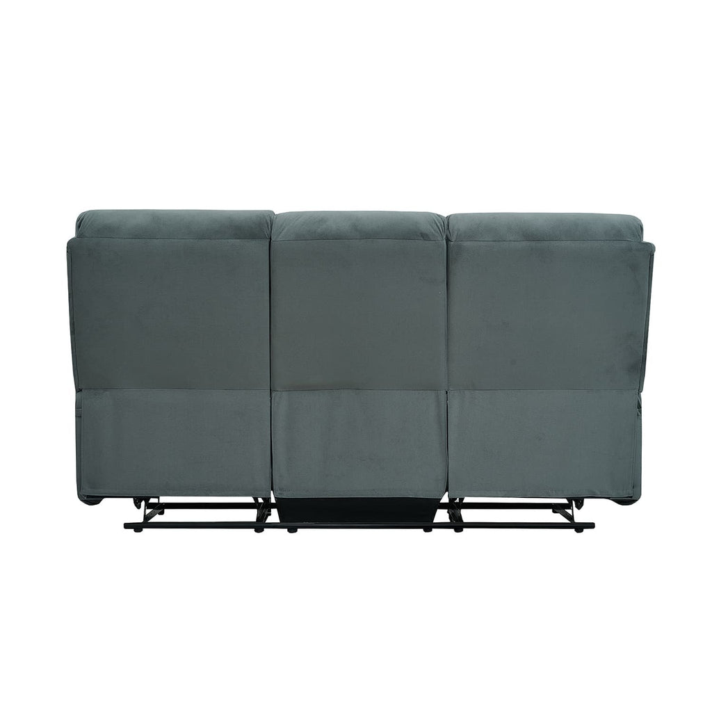Sofá reclinable 3 cuerpos Logan gris oscuro