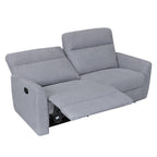 Sofá reclinable 3 cuerpos Milán gris claro
