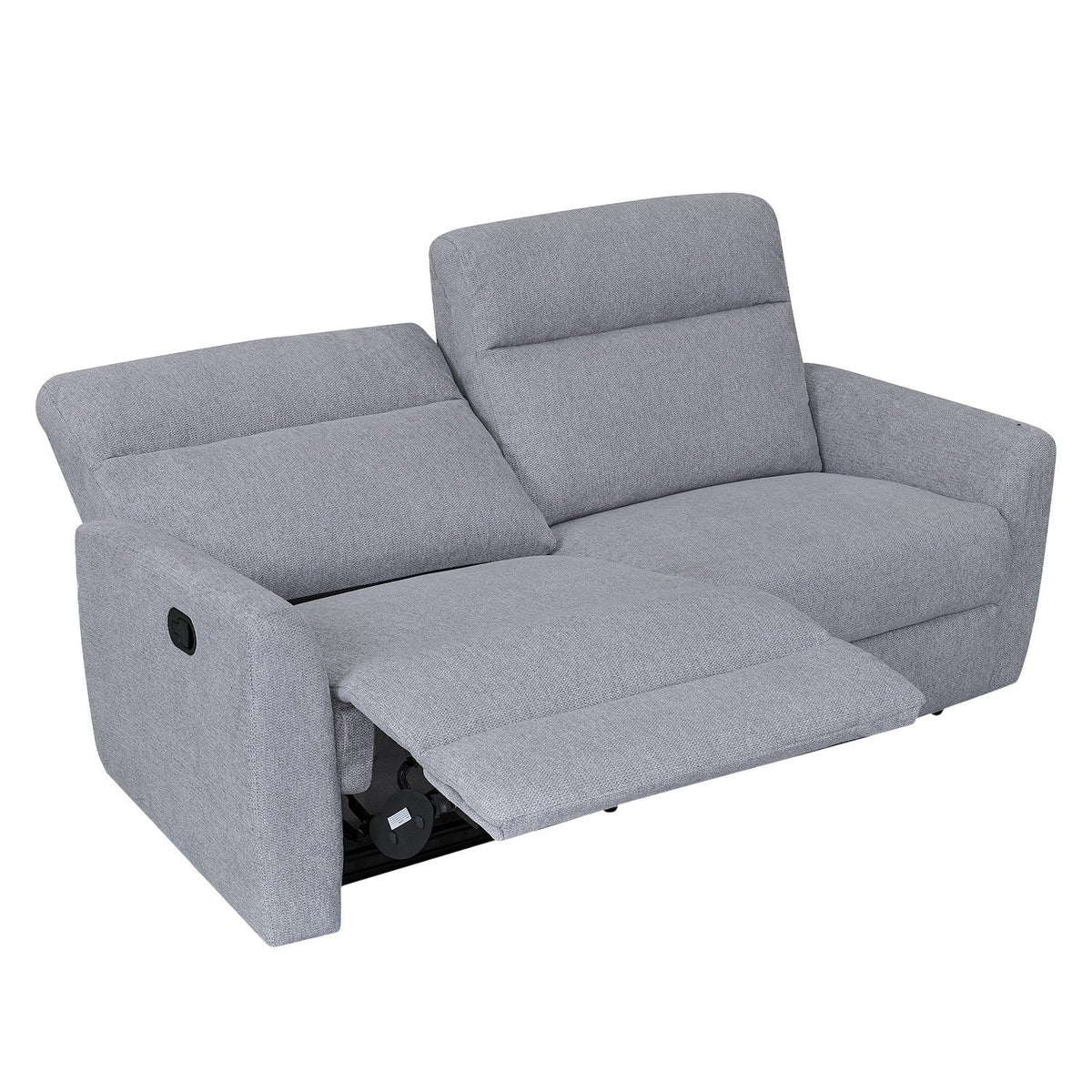 Sofá reclinable 3 cuerpos Milán gris claro