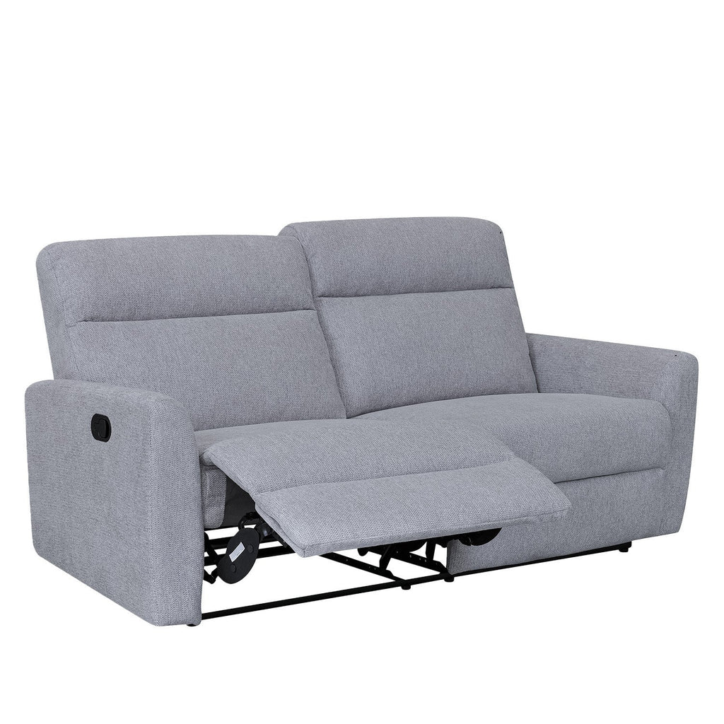 Sofá reclinable 3 cuerpos Milán gris claro