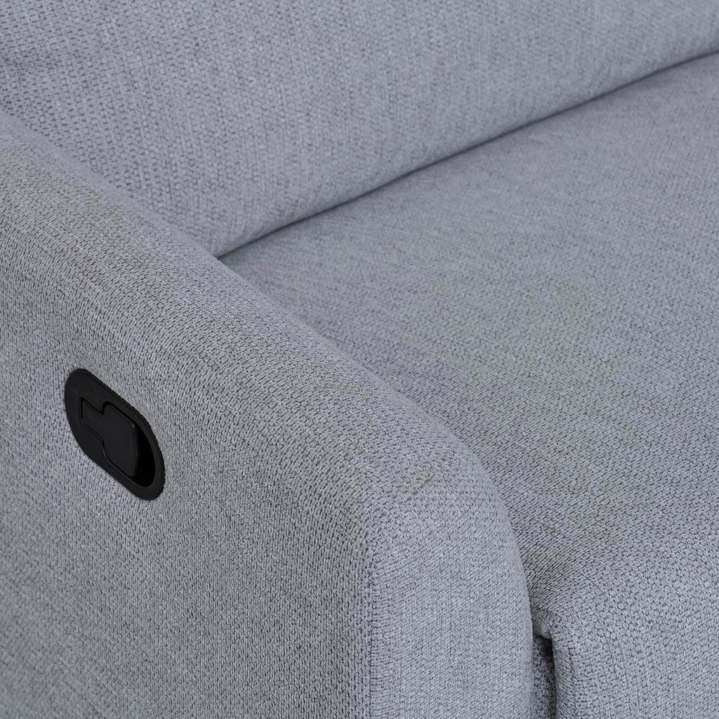 Sofá reclinable 3 cuerpos Milán gris claro