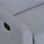 Sofá reclinable 3 cuerpos Milán gris claro