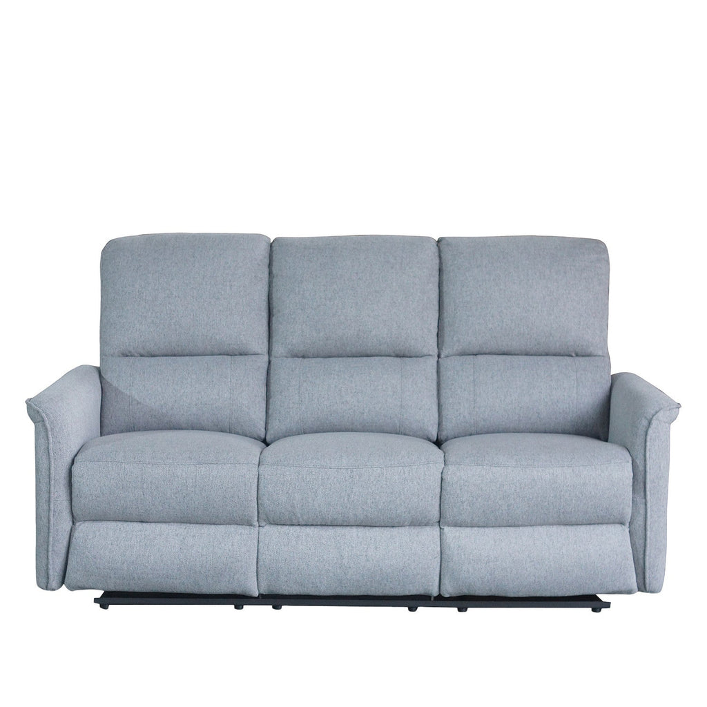 Sofá reclinable 3 cuerpos Milos gris