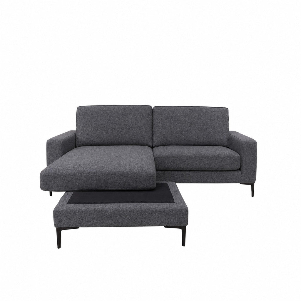 Sofá seccional Versatil gris oscuro
