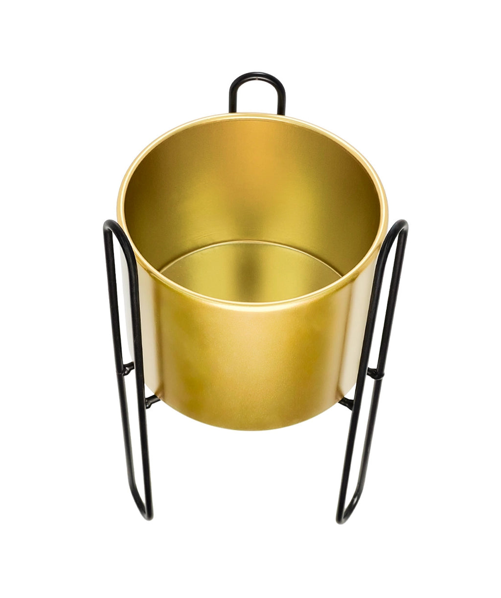 Soporte planta 15x15x28cm negro