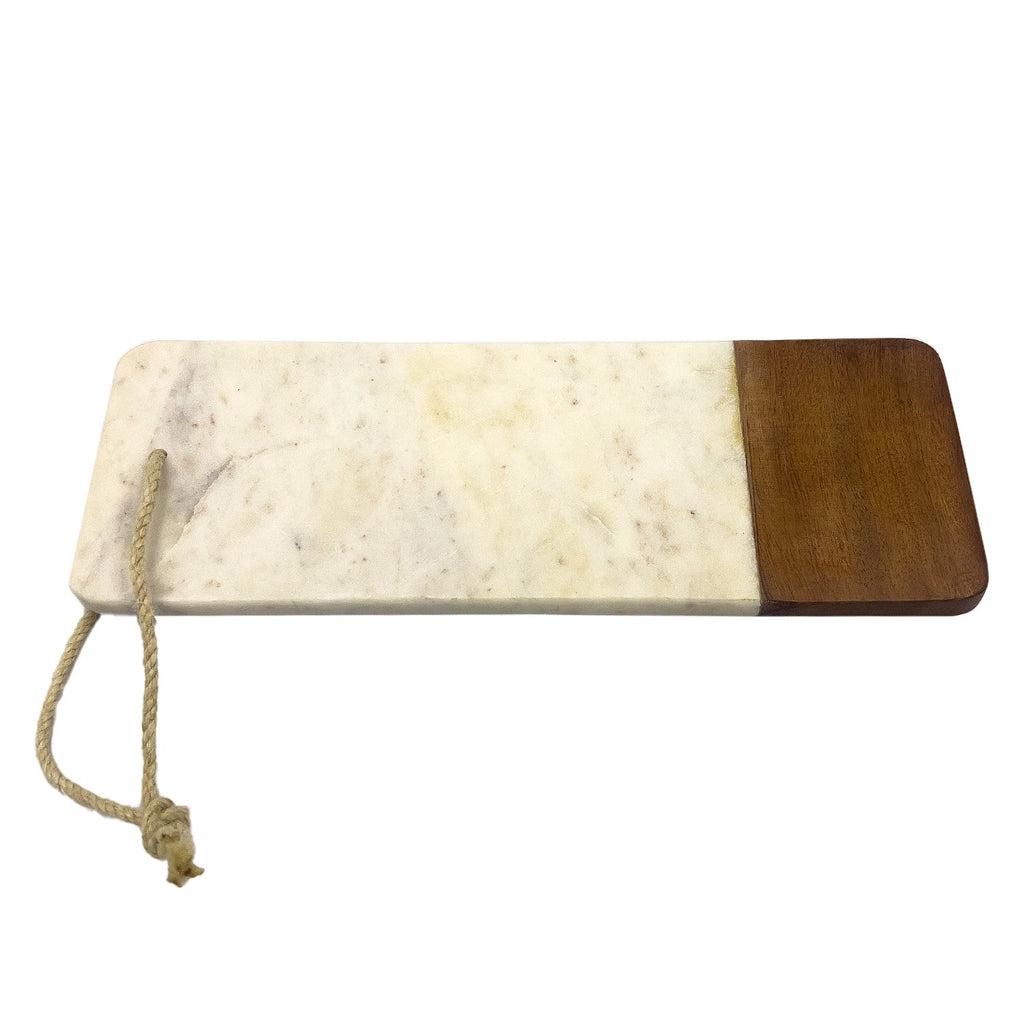 Tabla madera mármol blanco 12x33x2cm
