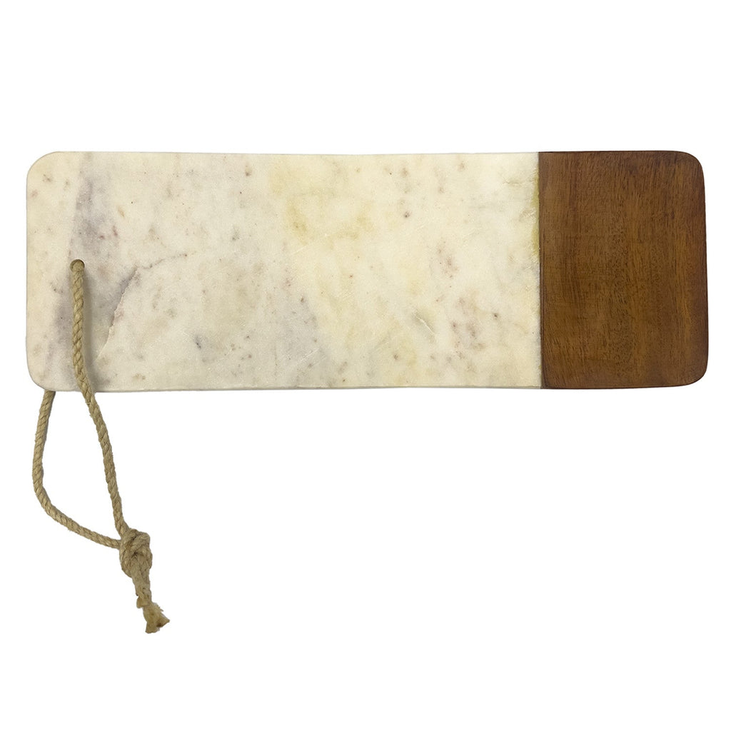 Tabla madera mármol blanco 12x33x2cm