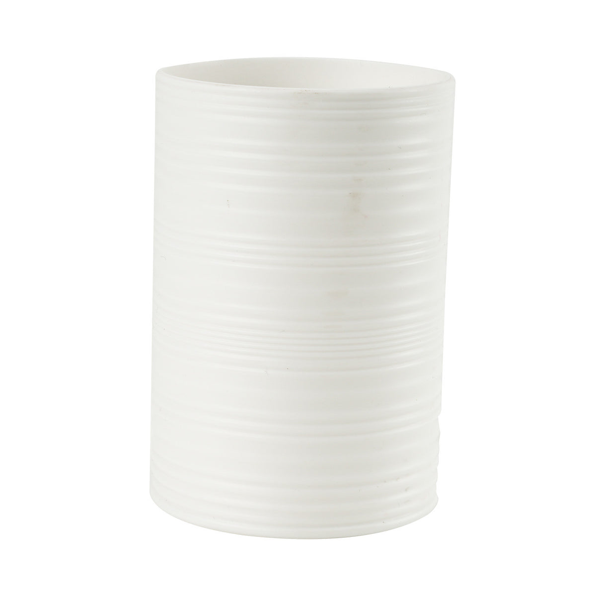 Vaso plástico estriado blanco