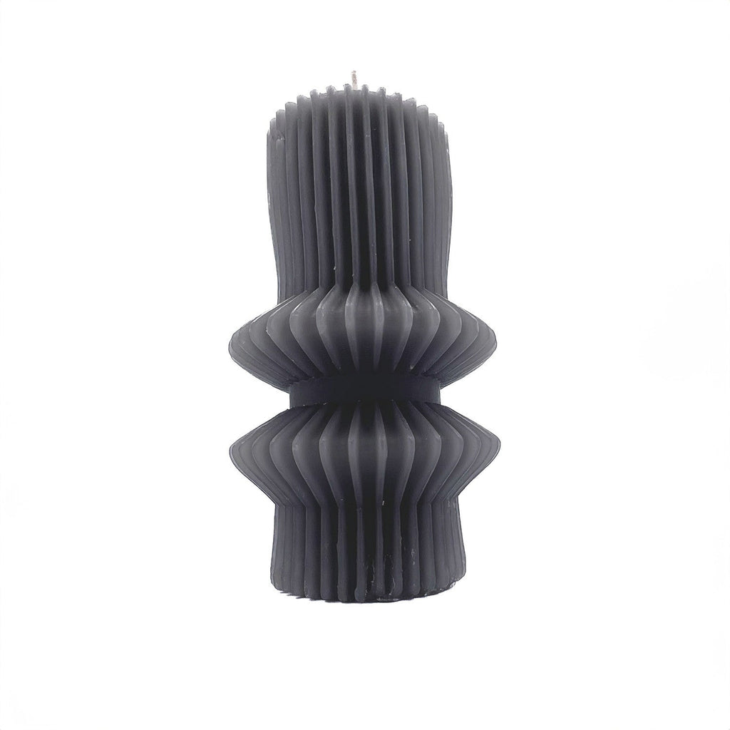 Vela acanalada 11cm negro