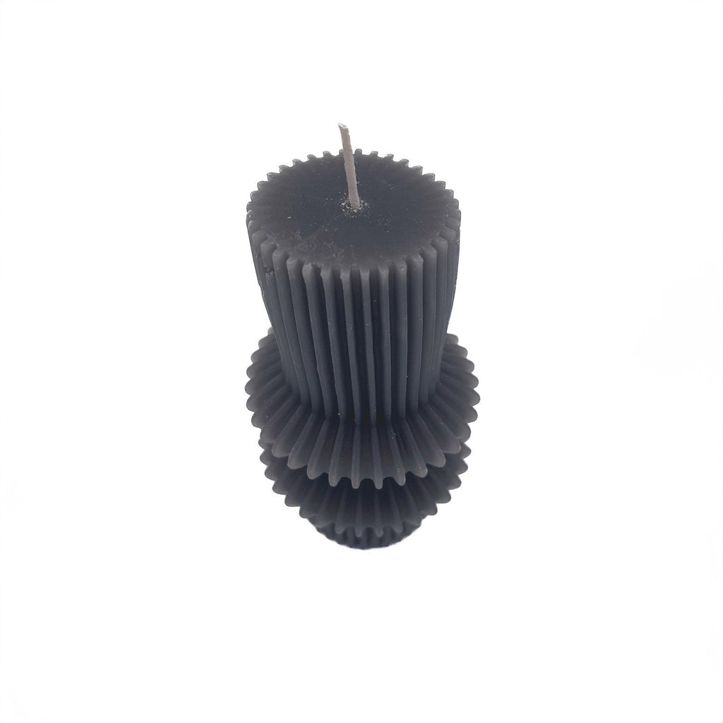 Vela acanalada 11cm negro