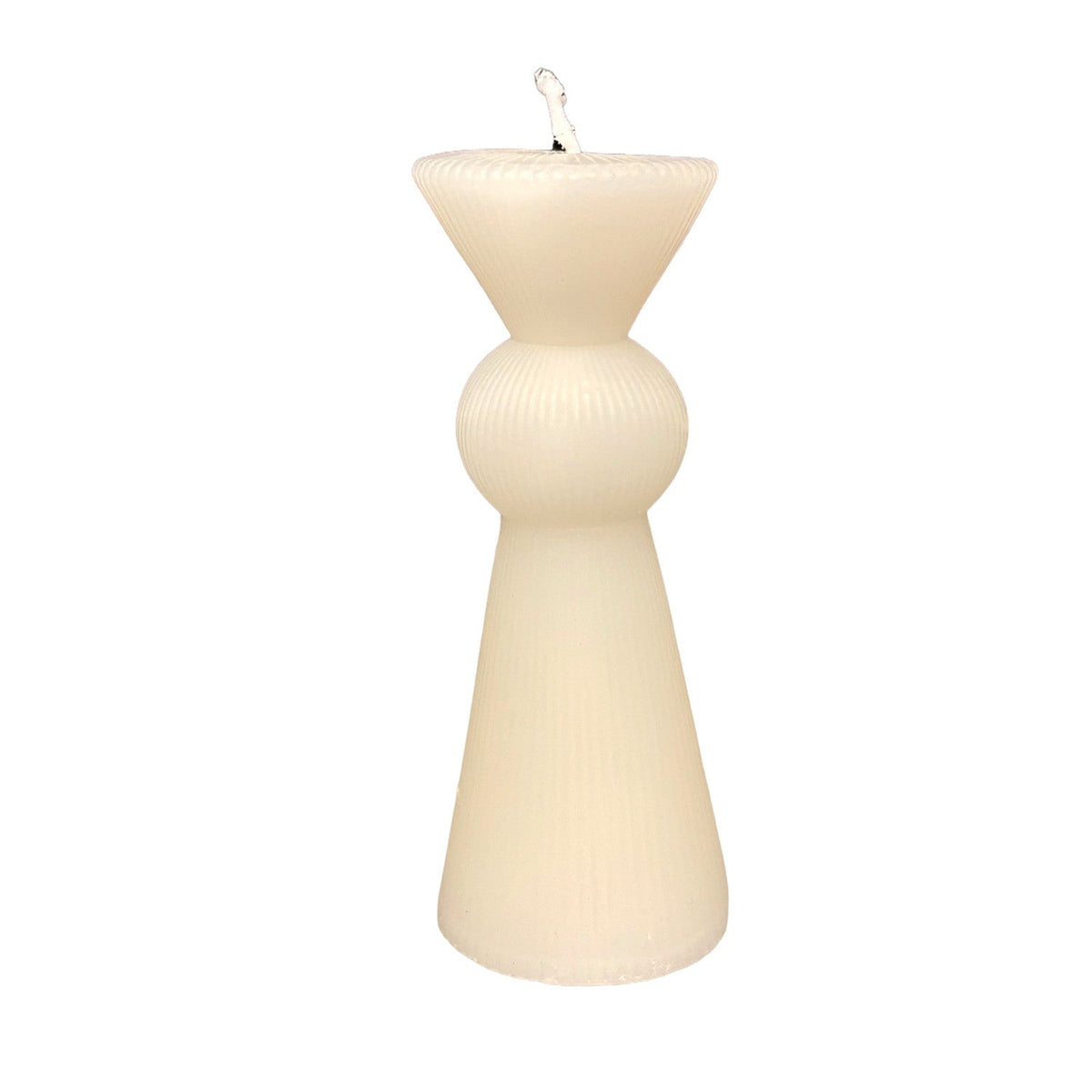 Vela acanalada 13,5cm blanca