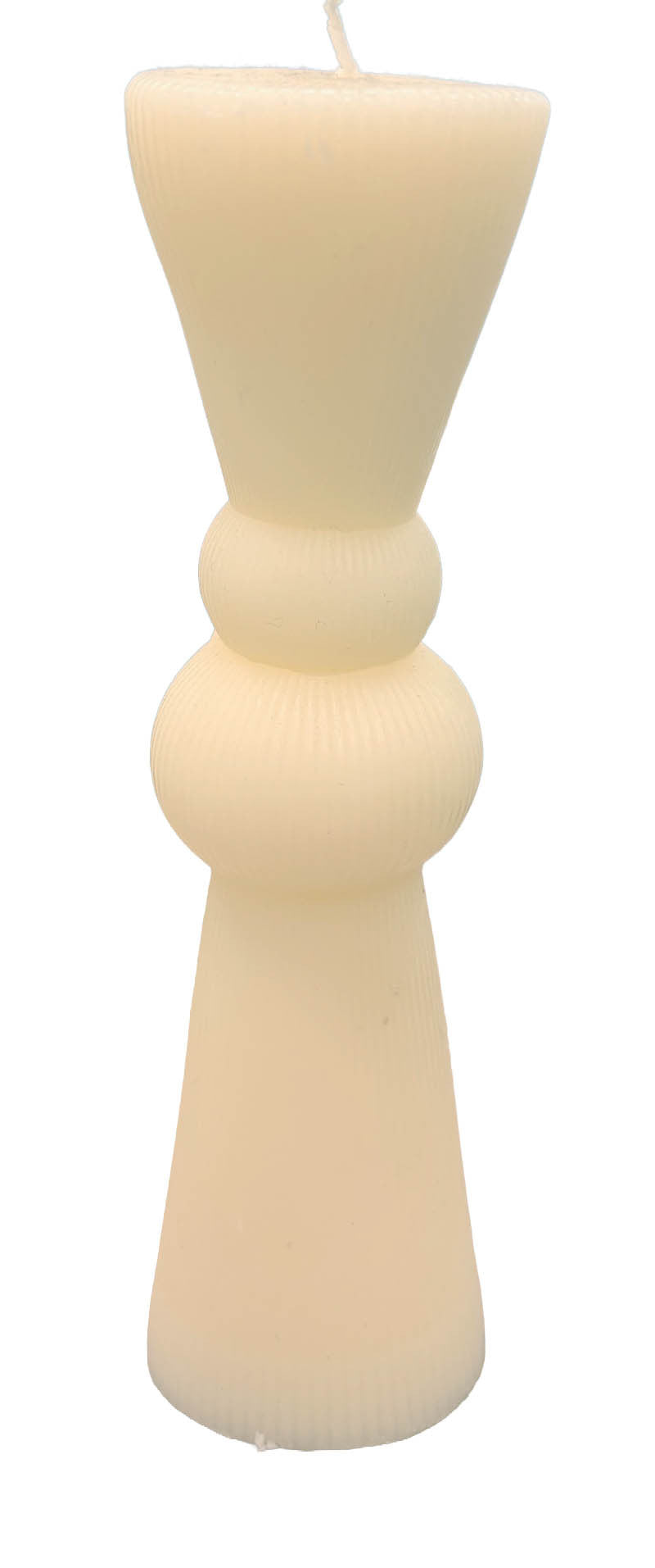 Vela acanalada 20cm beige