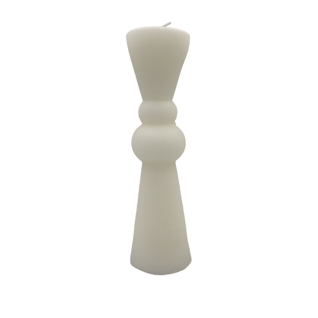 Vela acanalada 20cm blanca
