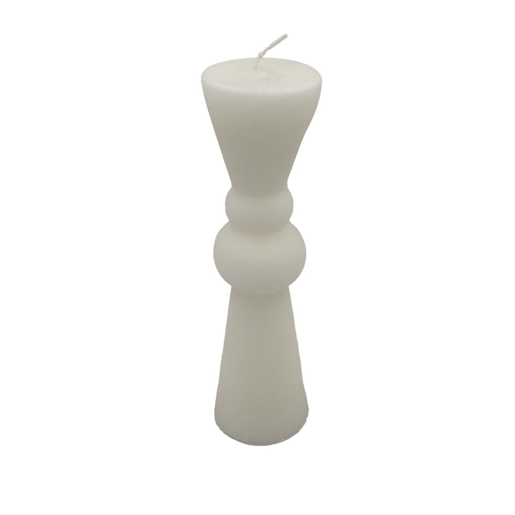 Vela acanalada 20cm blanca