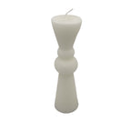 Vela acanalada 20cm blanca