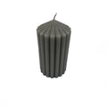 Vela acanalada ancha 7x13cm gris