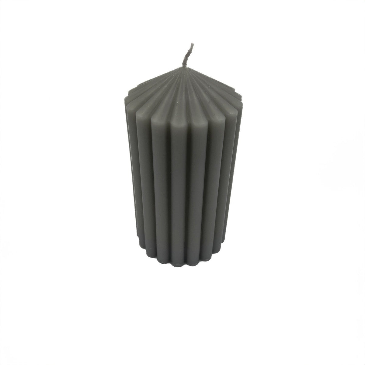 Vela acanalada ancha 7x13cm gris
